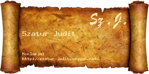 Szatur Judit névjegykártya